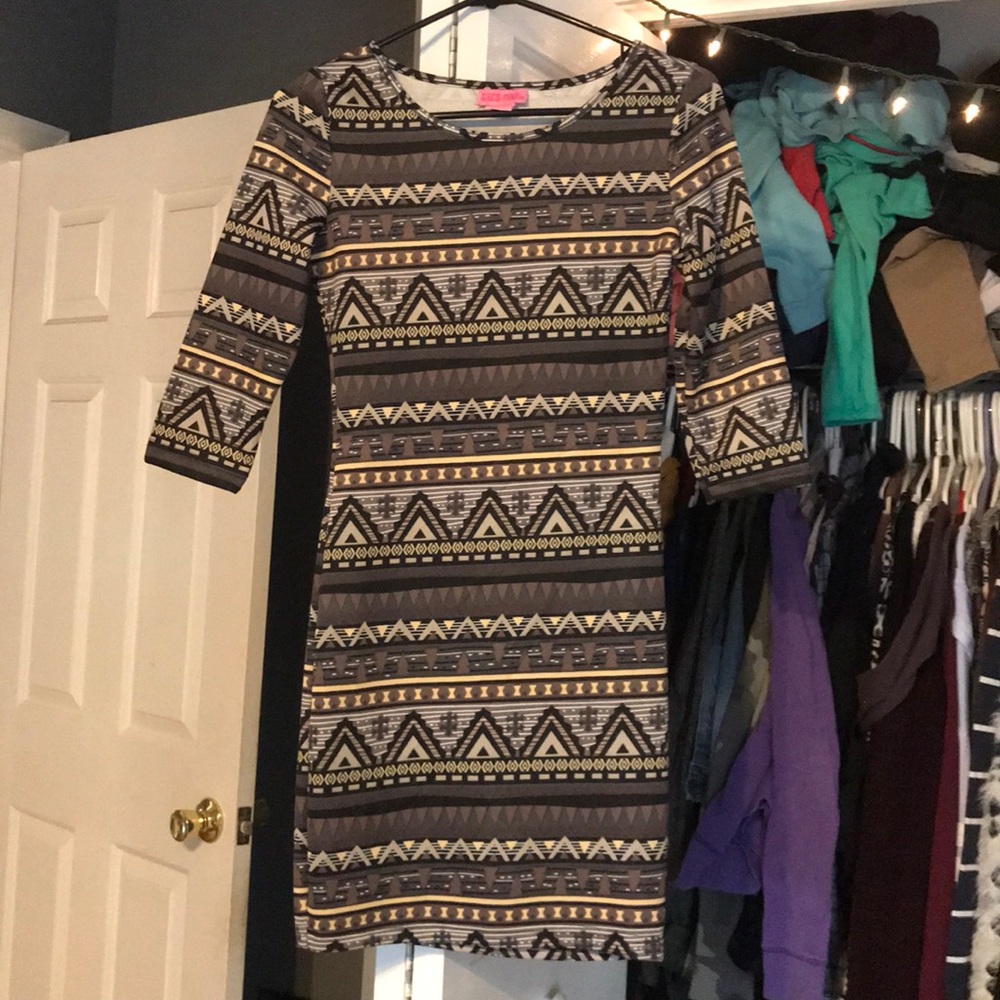 Tight fitting pattern dress